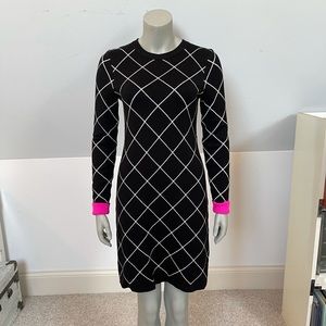 Reversible body con sweater dress